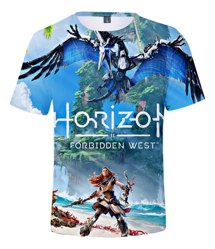 Camiseta Com Impressão 3d Horizon Zero Dawn