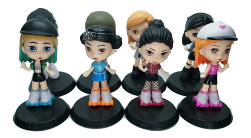 Set 8 Figuras Miembros Black Pink Kpop K-pop Grupo Colección