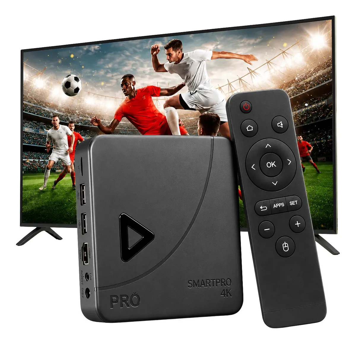 Kit Transforme Sua Tv Antiga Ou De Tubo Em Smart Tv Android Preto Padrão