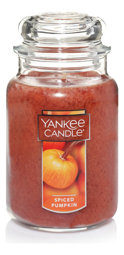 Vela Aromática Yankee Candle Jar Large Color Naranja Fragancia Spiced Pumpkin