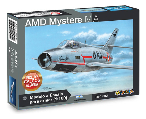 Amd Mystere Iv A Avión Escala 1/100 Colección Modelex