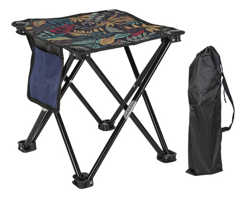 Taburete De Campamento Taburete Plegable Hojas Con Bolsa