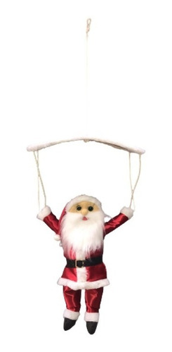 Boneco Papai Noel Vermelho Parapente Enfeite Natal Paraqueda