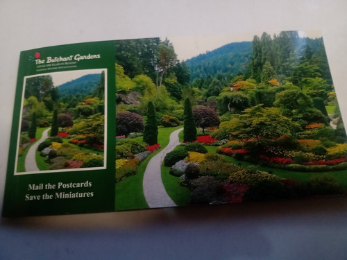 Libro Tarjetas Postales The Butchard Gardens Canadá Completo