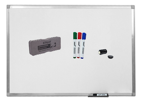 Quadro Branco Magnético 90x60 Acompanha Apagador E 4 Canetas
