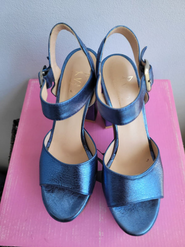 Zapatos Para Fiestas Azules Metalizados 