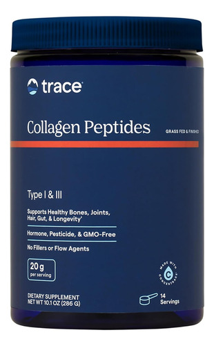 Trace Minerals Colageno Peptidos 20g/porcion 286g Sabor Sin Sabor