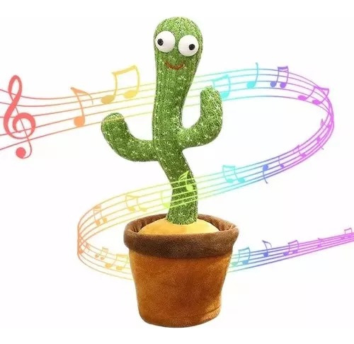 Juguete De Cactus Canta Y Repite Voz Luminoso Baila Tik Tok