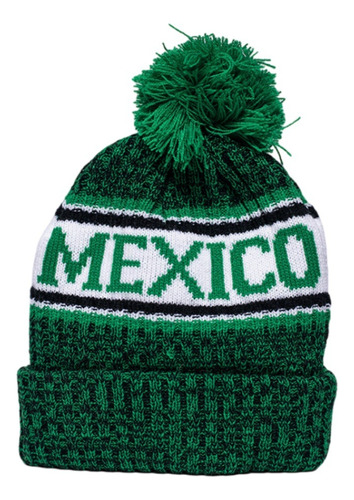 Gorro Pompom Tejido Beanie Mèxico Pook Verde