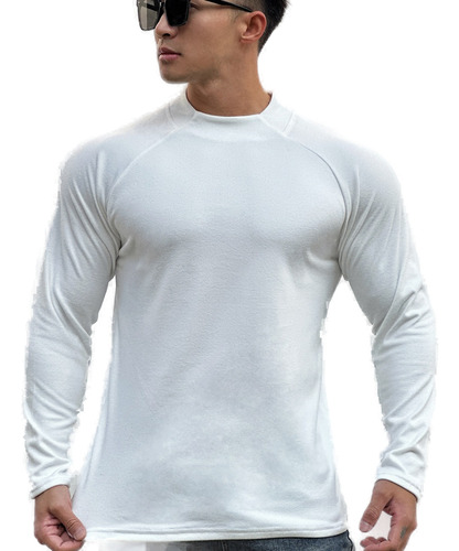 Camisa Holgada De Forro Polar Muscular De Tendencia Deportiv