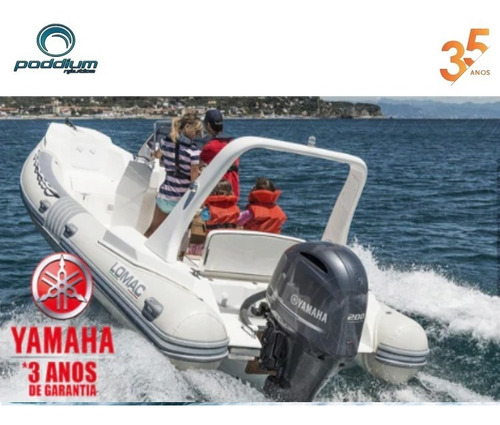 Imagem 6 de 8 de Motor De Popa Yamaha 4t F200 Fetx+ Frete E/t Poddium Náutica