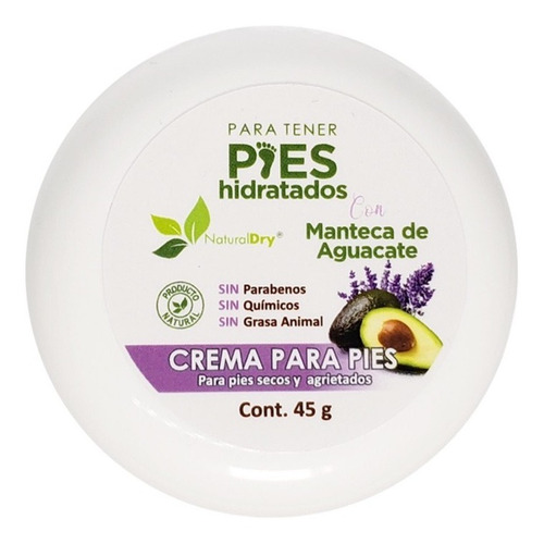 Crema Para Pies Secos Naturaldry Manteca De Aguacate 