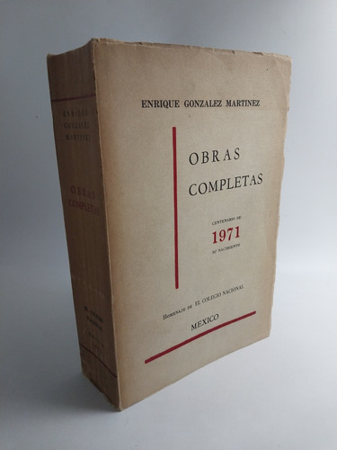 Obras Completas 1971 Enrique Gonzalez Martinez 