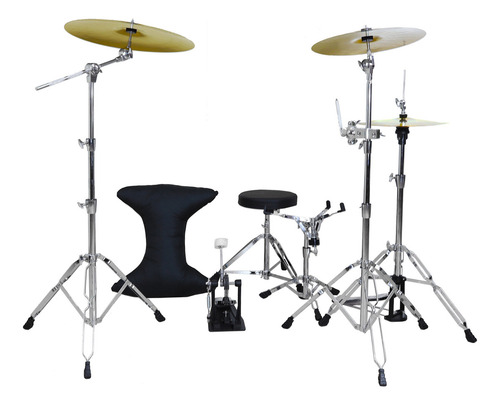 Batería Svenz Dragonfly Dgx-5 Metal Platillos, Banco. Color Black Metal Brush Bmb