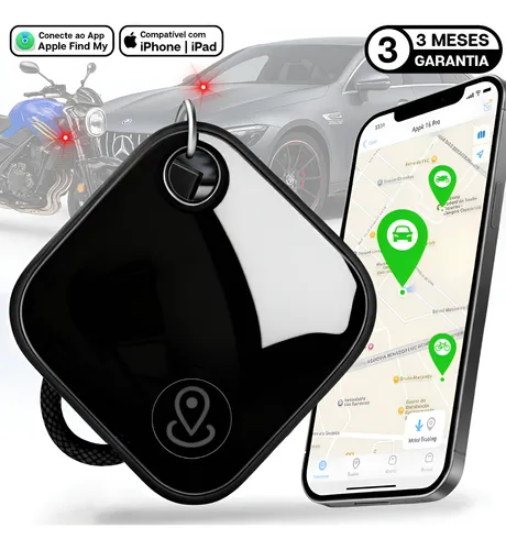 Mini Rastreador Veicular Moto Carro Gps Compatível Com Apple Pret...