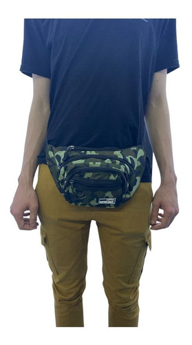 Imagen 2 de 9 de Riñonera Tactica Militar Reforzada Camuflado Hombre Full
