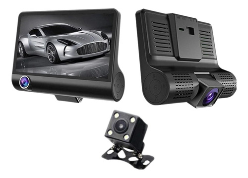 Cámara Dvr Lcd De 4 Con 3 Cámaras Frontal Trasera E Interna