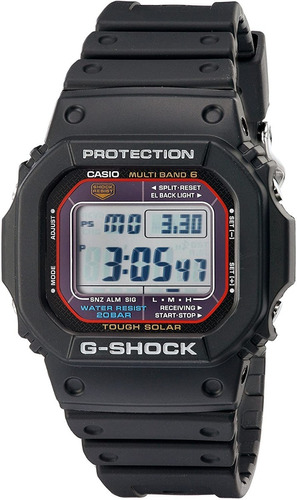 Reloj Casio G-shock Serie 5600 Gwm5610-1 E-watch Color de la correa Negro Color del fondo Negro