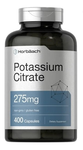 Citrato De Potasio 275 Mg X 400 Cápsulas Eeuu