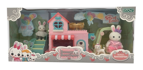 Bunny Boutique Set Casa Con Jardin Con Conejita Ditoys 2480