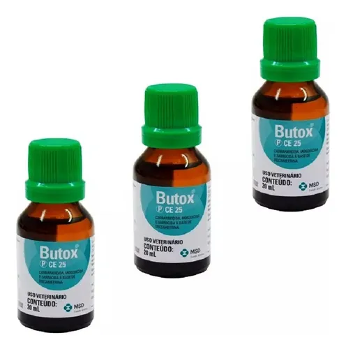comprar Kit Com 3 Butox P Ce 25 20ml Infestação Pulgas E Carrapatos
