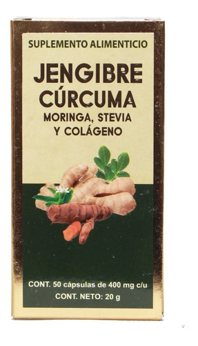 Jengibre De Cúrcuma Moringa Stevia Y Colageno Suplemento Ali