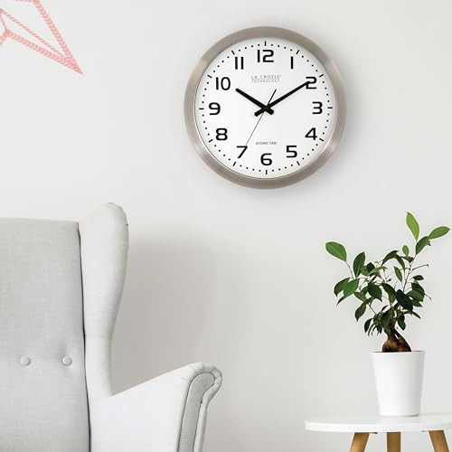 Reloj Analógico Atómico De Metal 40 Cm