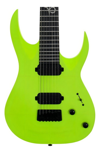 Guitarra eléctrica Solar A2.7 type a de caoba lemon neon mate con diapasón de ébano