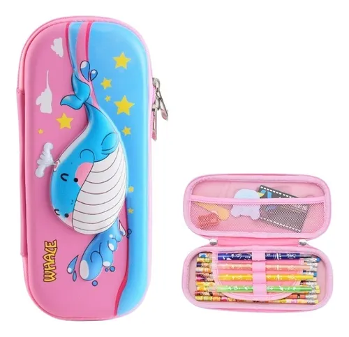 Estuche Multicompartimentos Uime 3d Ballena Azul