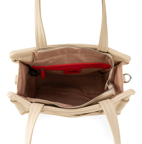 Bolsa Tote Cloe Zidil Mediano Color Beige