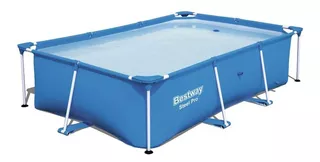 Alberca estructural rectangular Bestway 56403 con capacidad de 2300 litros de 2.59m de largo x 1.7m de ancho de 0cm de diámetro azul