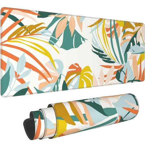~? Modern Tropical Boho Leaves Gaming Mouse Pad Large Xl Des