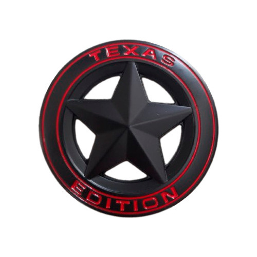 #j Emblema Texas Edition ( Negro Con Rojo ) Para Jeep Dodge