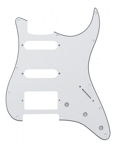 Pickguard Para Stratocaster H-s-s Blanco Tricapa