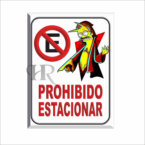 Prohibido Estacionar Chapa Los Simpsons Apto Exterior