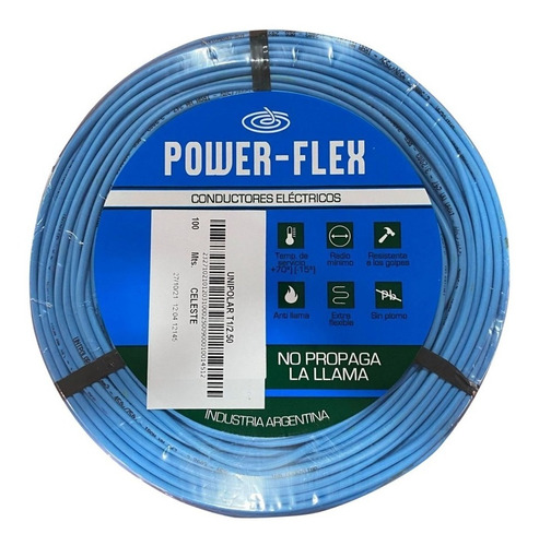 Cable Unipolar 1,5 Mm Eco Rollo X100 Metros Power Flex Alcu