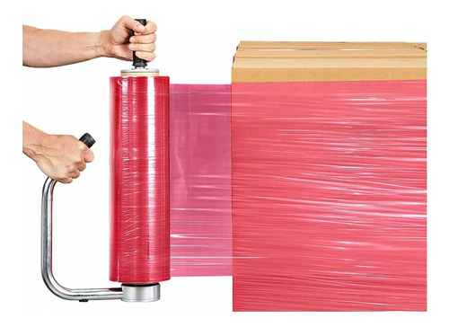 2 Rollos Película Estirable Rojo De 18 X 1000 Ft En Cal. 60