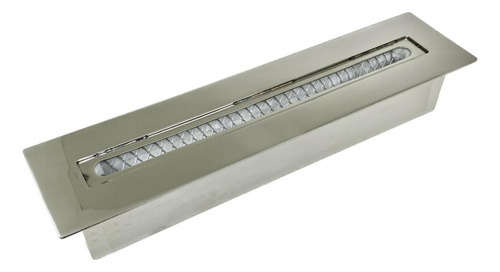 Queimador Ecológico A Álcool Ou Etanol 50cm Inox Capacidade Do Tanque De Combustível 24 L Cor Inox Polido