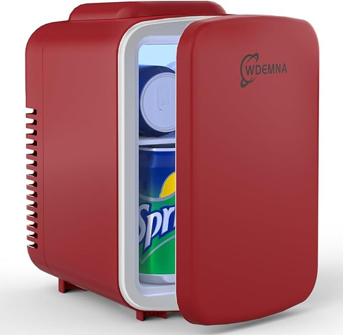 Mini Nevera Roja 4 Litros 6 Latas Refrigerador Para El La Pa