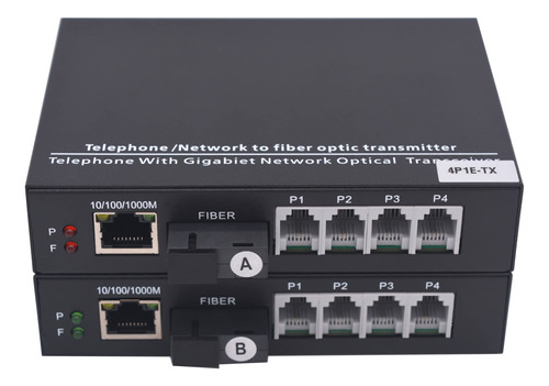 Wekuant 4 Convertidores De Telfono Rj11 Y Gigabit Ethernet S