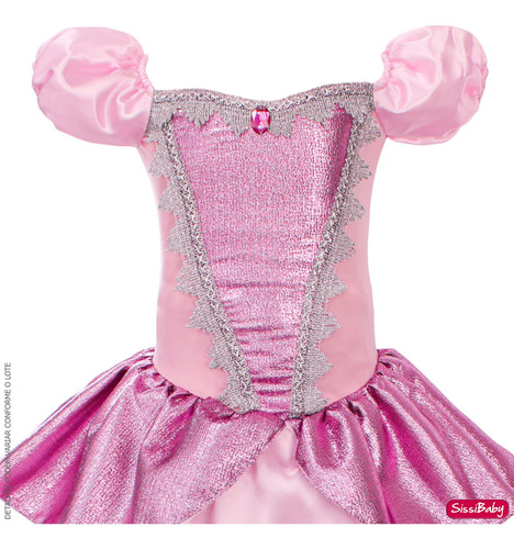Fantasia Infantil Princesa Aurora Bela Adormecida Linha Luxo