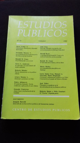 Estudios Publicos N° 45 1992 Harold Bayer Y Otros 