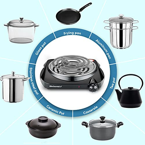 Quemador De Encimera Elite Gourmet Esb301c# De Bobina Simple