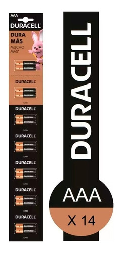 Duracell Pilas Alcalinas Aaa Blister X14 Triple A Dura Más