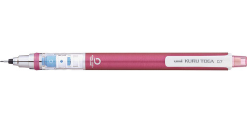 Uni Mechanical Pencil Kurutoga Standard 0.7mm, Rosa (m7...