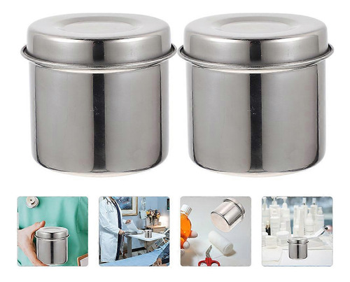 Frascos De Pomada De Acero Inoxidable De 2 Piezas, Resistent