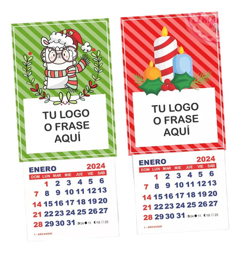 Kit Imprimible Calendario 2023 Mignon Fiestas Navidad P1