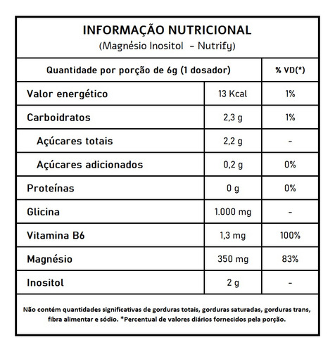 Magnésio Inositol Chá Branco Com Lichia - Nutrify 300g