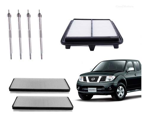 Kit Filtros + Bujias Inc Nissan Navara 2.5 2007 A 2015