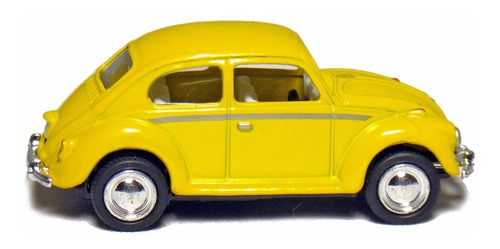 Amarillo Volkswagen Beetle 1967 Vocho Escala 1:64 Colección